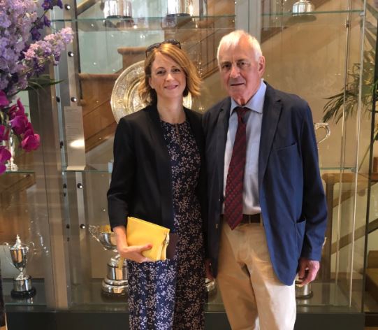  BBC Radio 5 Live! presenter Rachel Burden with her father, Paul Burden.